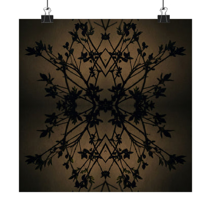 Shadow Play Wall Art Print | Spring Dark Japandi Shadow Zen Art