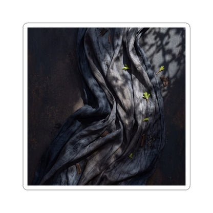Silk Drape Spring Sticker | Dark Japandi Bold Design