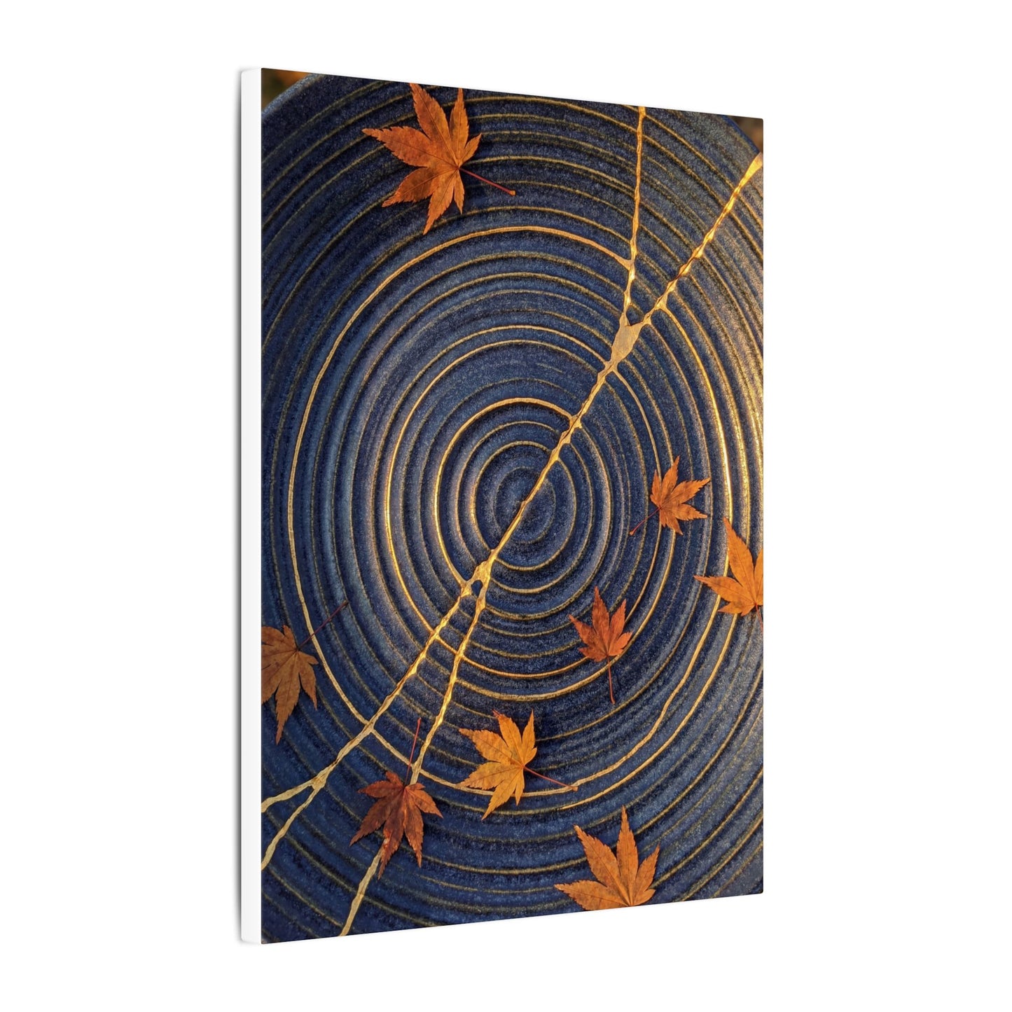 Water Ripple Gold Repair Canvas Art | Healing Kintsugi Art
