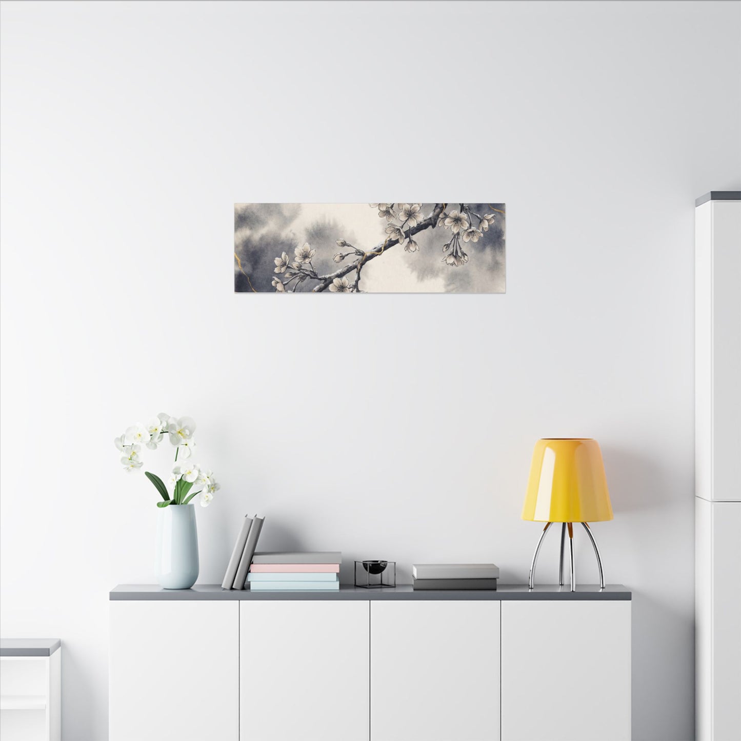 Ma Cherry Blossom Canvas Art - Kintsugi Gold Vein