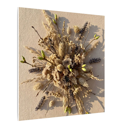 Dried Flowers Spring Canvas Art | Japandi Earthy Design