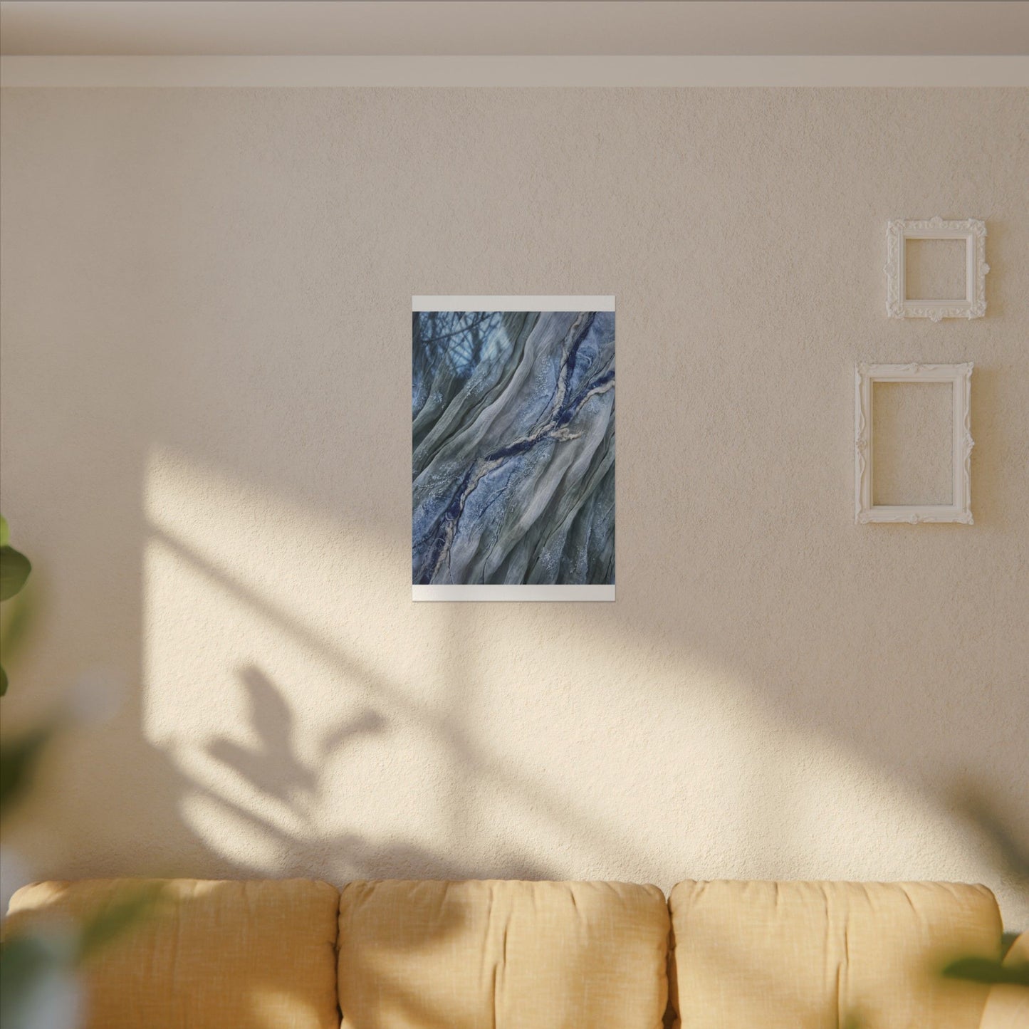 Moonlight Silk Drape Canvas Art - Japandi Mono No Aware