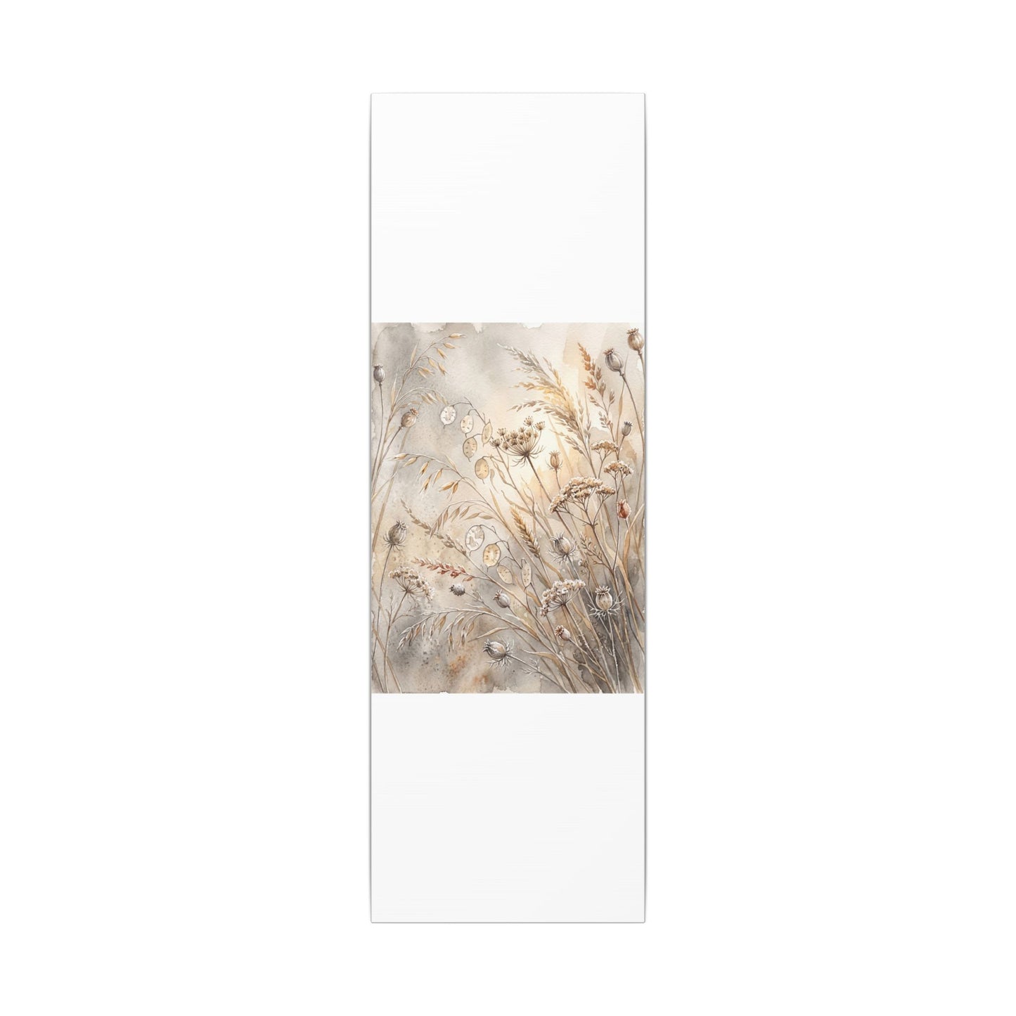 Winter Dried Flowers Watercolor Canvas Art | Warm Decor