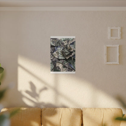 Shibui Paper Fold Canvas Art - Japandi Japanese Pattern