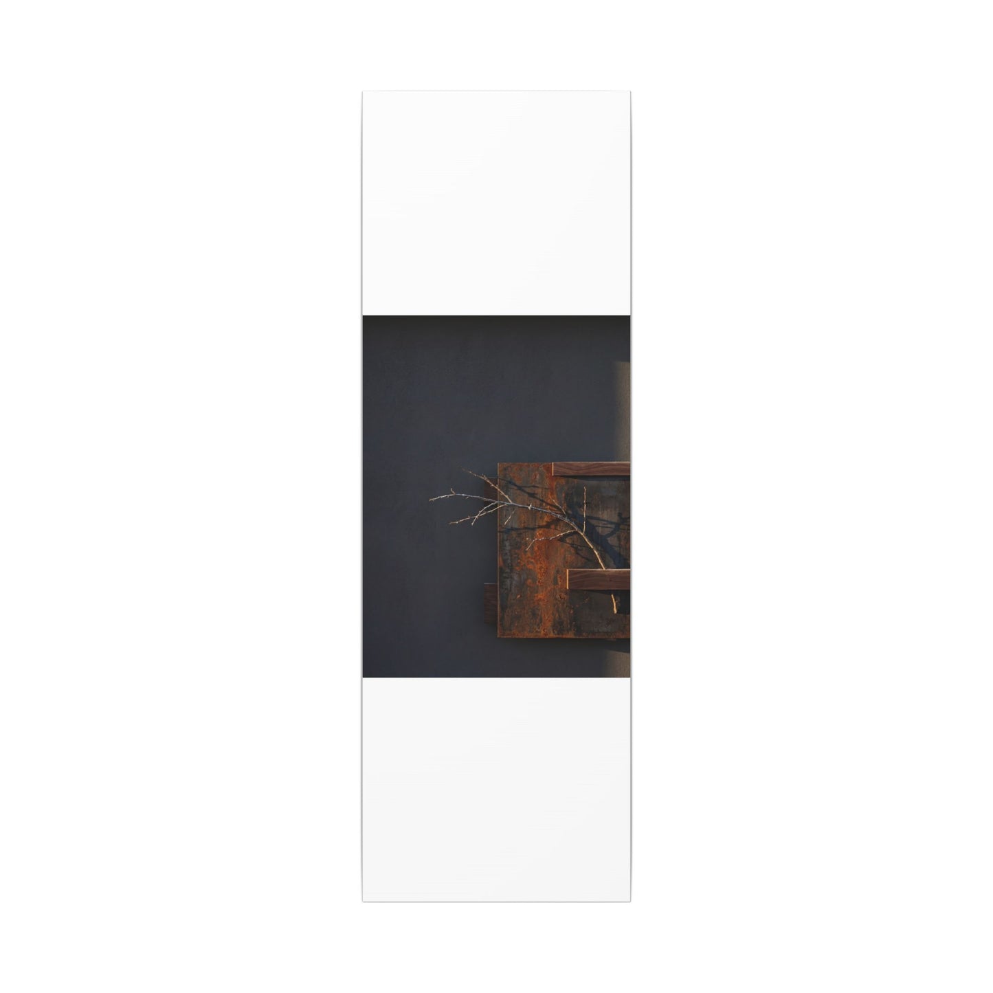 Ma Rust Patina Canvas Art - Dark Japandi Dark Texture