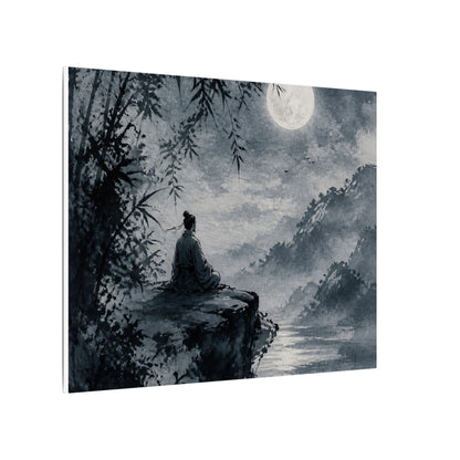 Ink Brushstroke Sumi E Canvas Art | Serene Zen Art