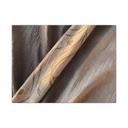 Warm Silk Drape Canvas Art - Japanese Pattern Japandi