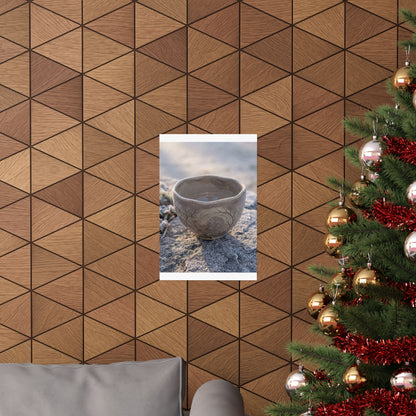 Japandi Ceramic Bowl in Dawn | Japanese Pattern Wall Art Print