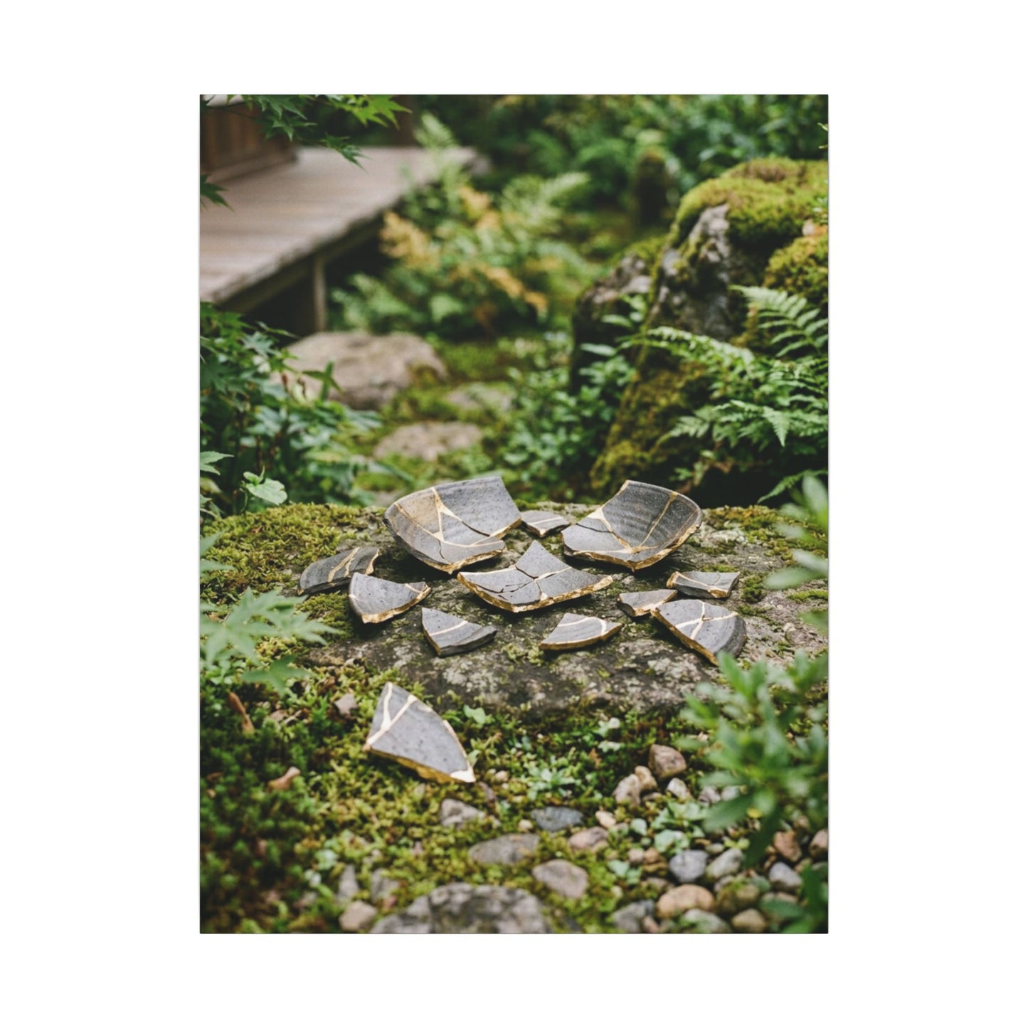 Summer Broken Pottery Gold Repair Canvas Art | Resilient Decor