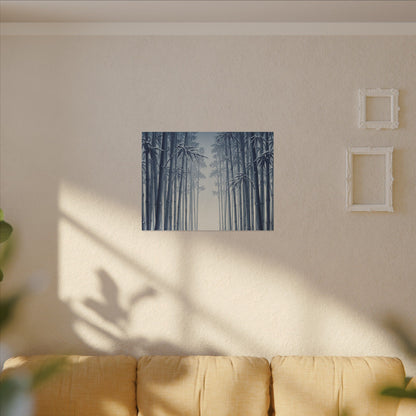 Bamboo Grove Canvas Art | Winter Zen Ukiyo E Inspired Art