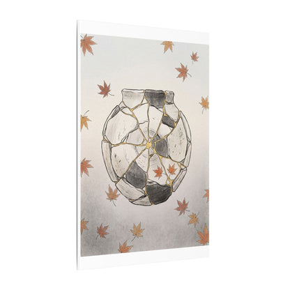 Japandi Broken Pottery in Dawn | Minimal Line Canvas Art