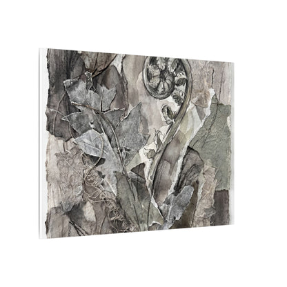 Japandi Fern Unfurling in Overcast | Texture Canvas Art