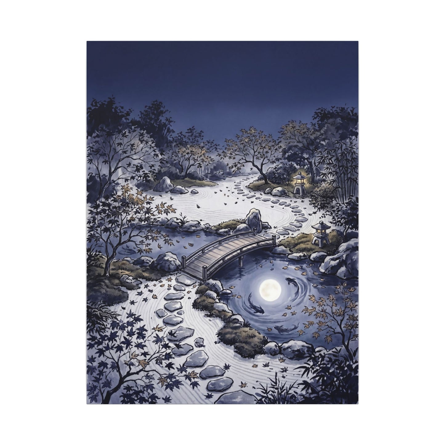 Torii Gate Enso Canvas Art | Contemplative Zen Art