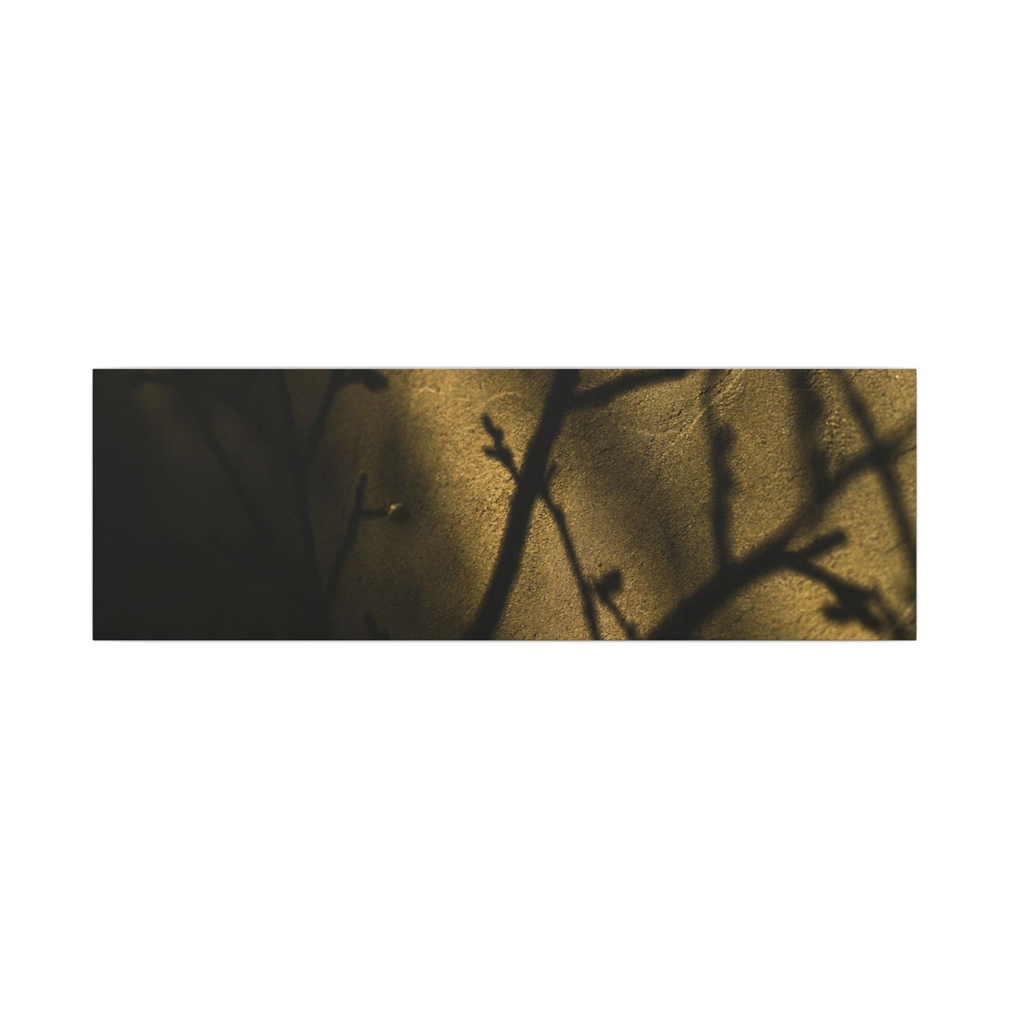 Golden Hour Shadow Play Canvas Art - Dark Japandi Seijaku