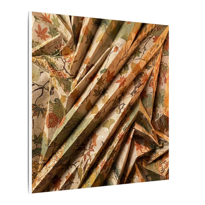 Paper Fold Autumn Canvas Art | Japandi Earthy Design
