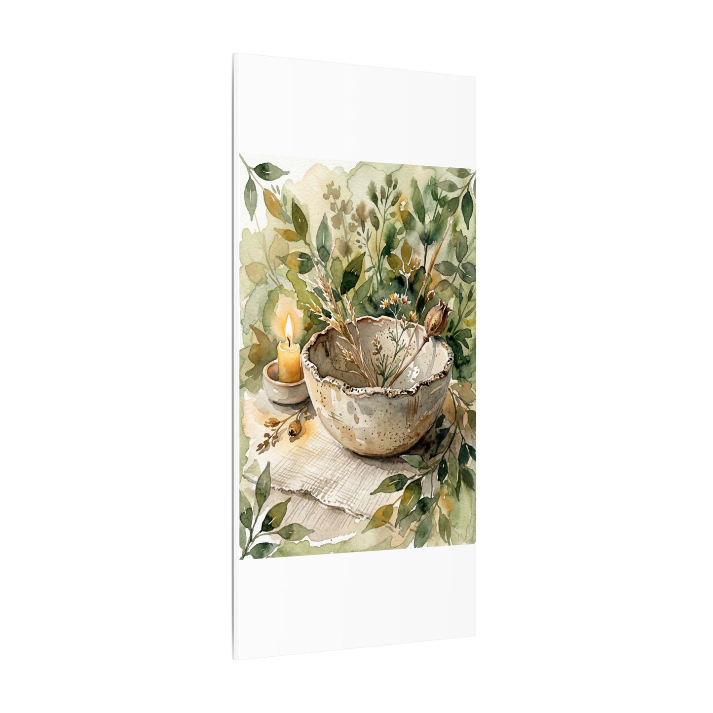 Ceramic Bowl Summer Canvas Art | Japandi Elegant Design