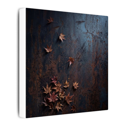 Moonlight Rust Patina Canvas Art - Dark Japandi Mono No Aware