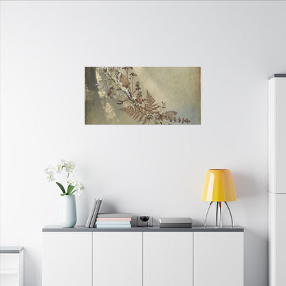 Winter Dried Flowers Forest Whimsy Canvas Art | Earthy Decor