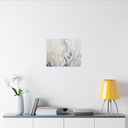 Earthy Incense Smoke Canvas Art - Watercolor Japandi