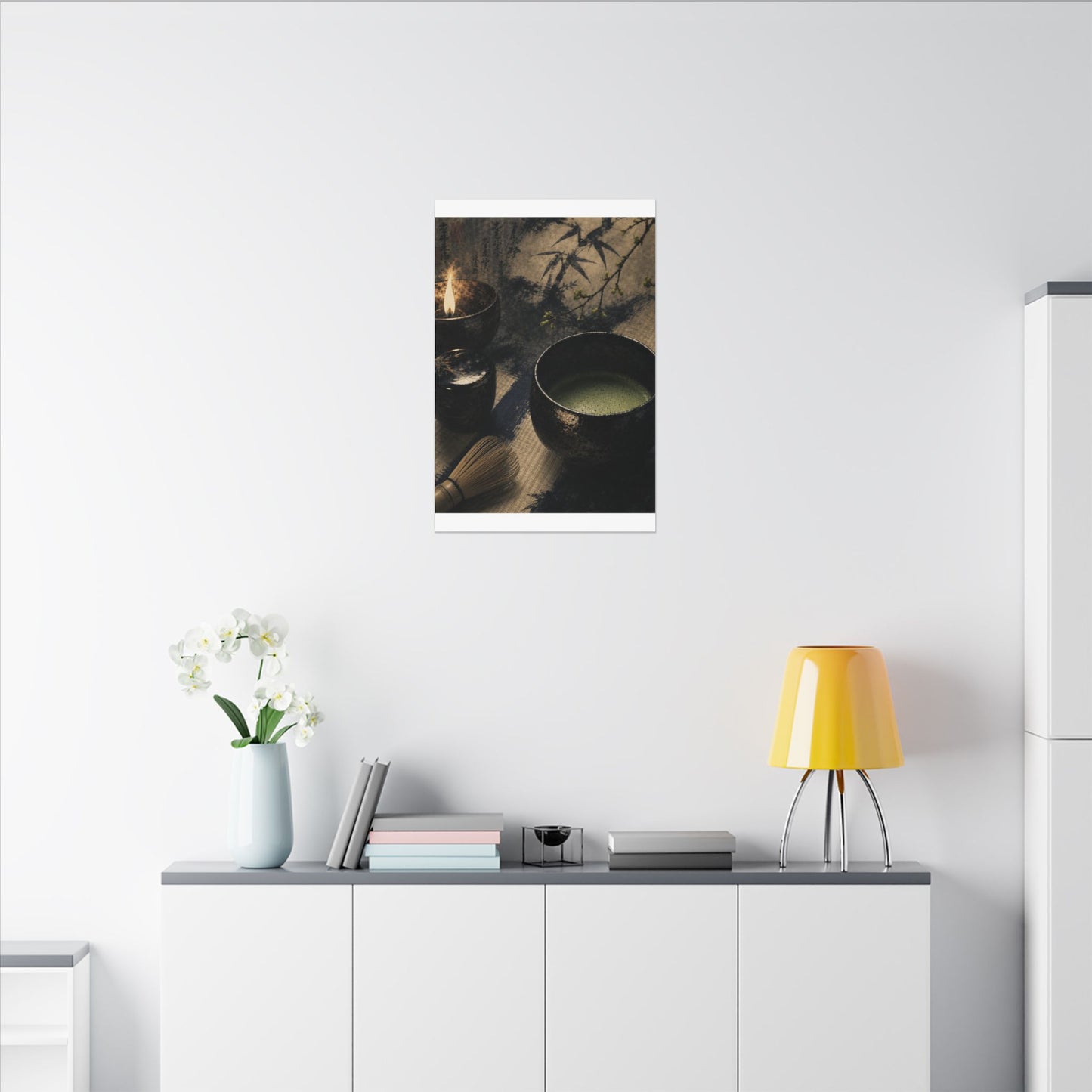 Ma Tea Ceremony Canvas Art - Zen Sumi E