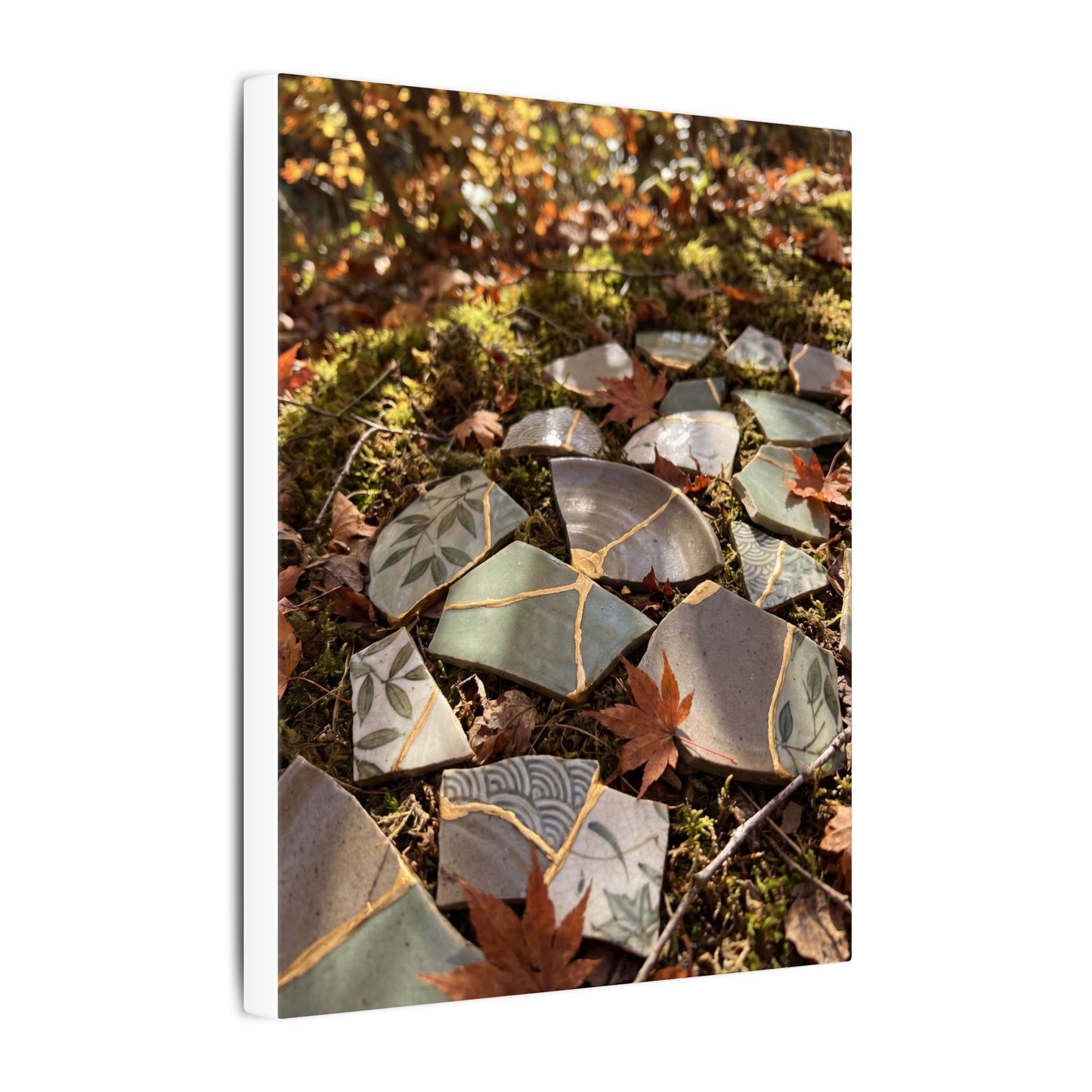 Broken Pottery Japanese Pattern Canvas Art | Elegant Japandi Art