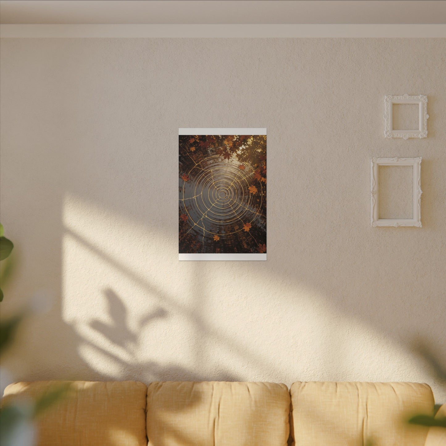 Artful Water Ripple Canvas Art - Gold Vein Kintsugi