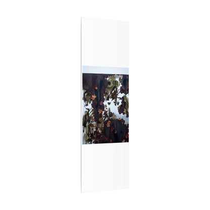 Rust Patina Charcoal Ink Canvas Art | Sophisticated Dark Japandi Art