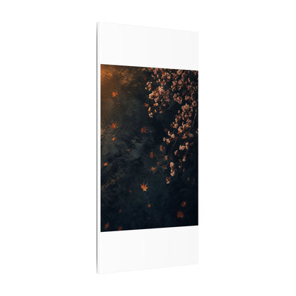 Golden Hour Cherry Blossom Canvas Art - Dark Japandi Kanso