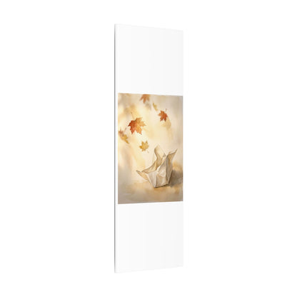 Japandi Paper Fold in Golden Hour | Watercolor Canvas Art