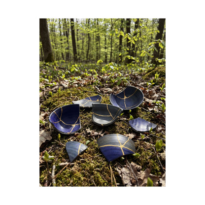 Broken Pottery Spring Wall Art Print | Kintsugi Philosophical Design
