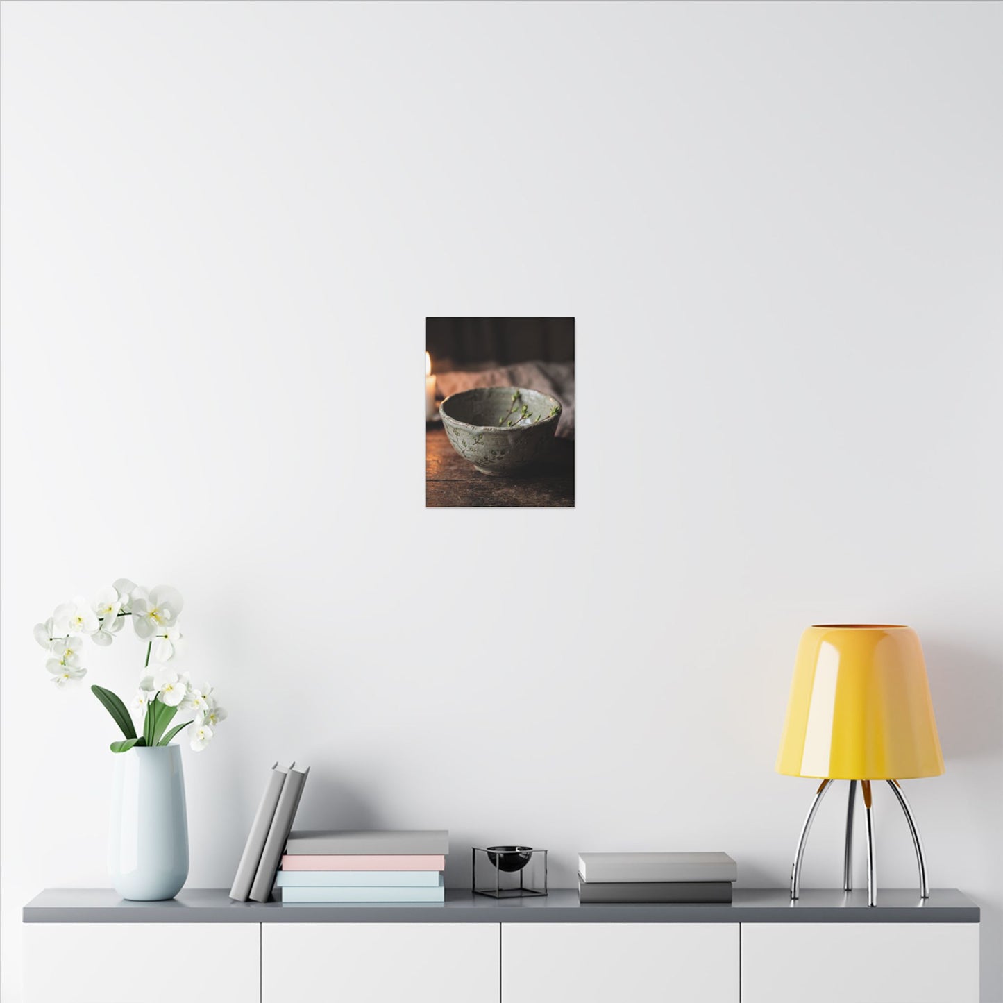 Ceramic Bowl Spring Canvas Art | Japandi Neutral Design