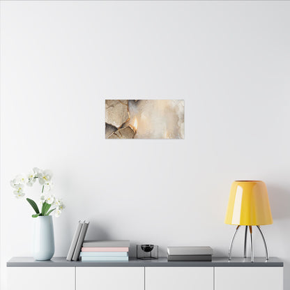Broken Pottery Winter Canvas Art | Japandi Warm Design