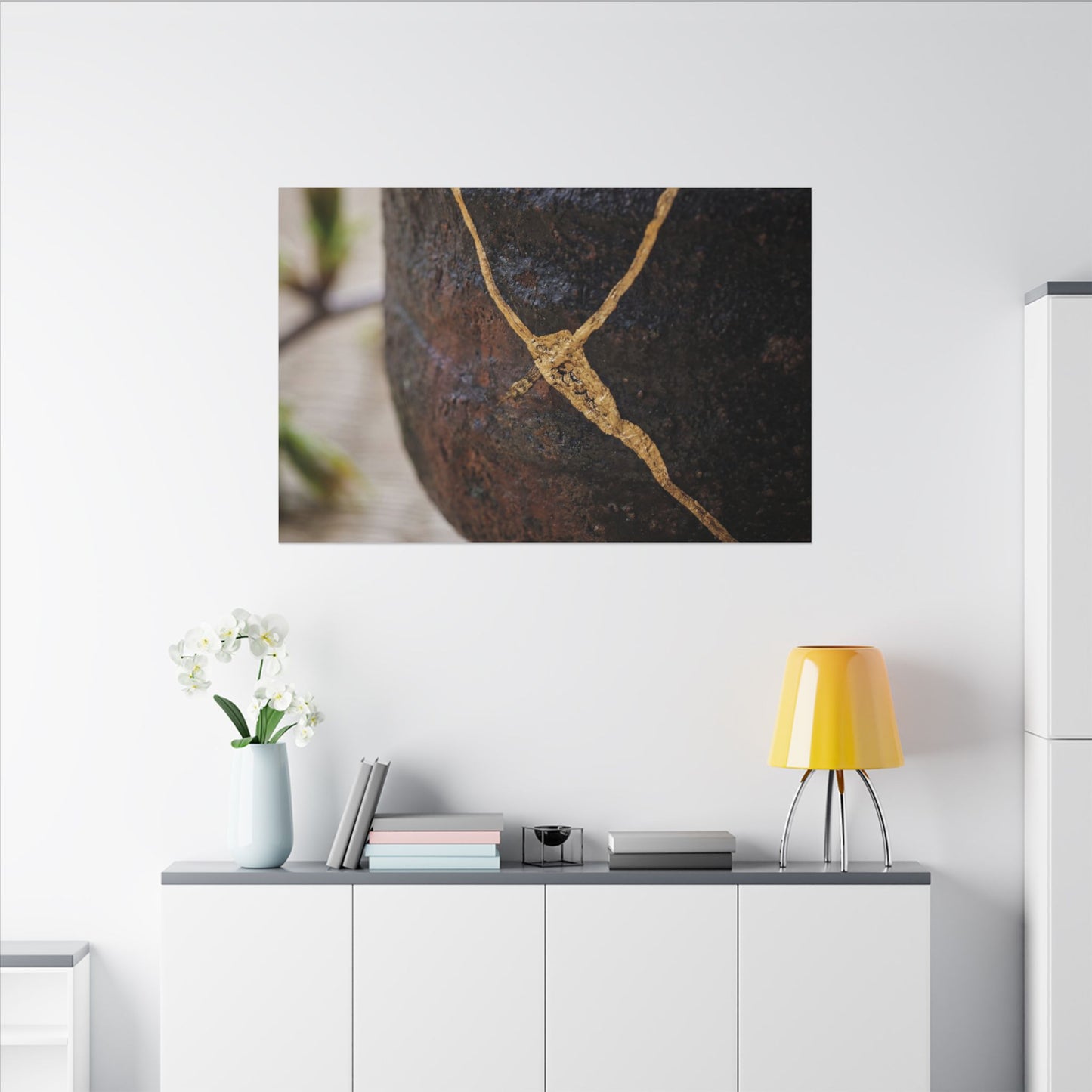 Dawn Tea Ceremony Canvas Art - Kintsugi Mono No Aware