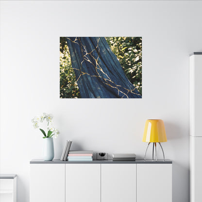Resilient Silk Drape Canvas Art - Gold Repair Kintsugi
