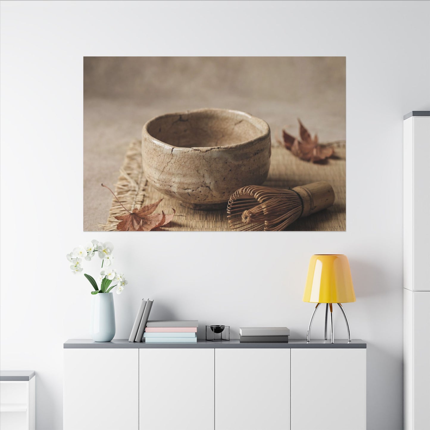 Ma Tea Ceremony Canvas Art - Japandi Texture