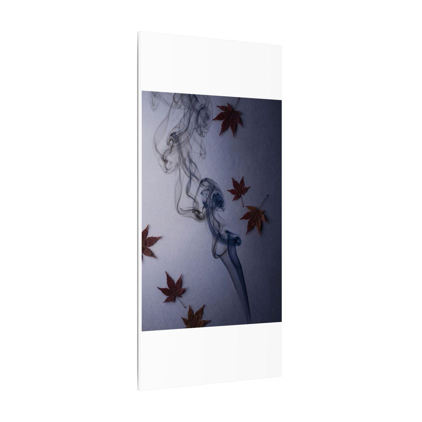 Dark Japandi Incense Smoke in Dawn | Moody Minimal Canvas Art