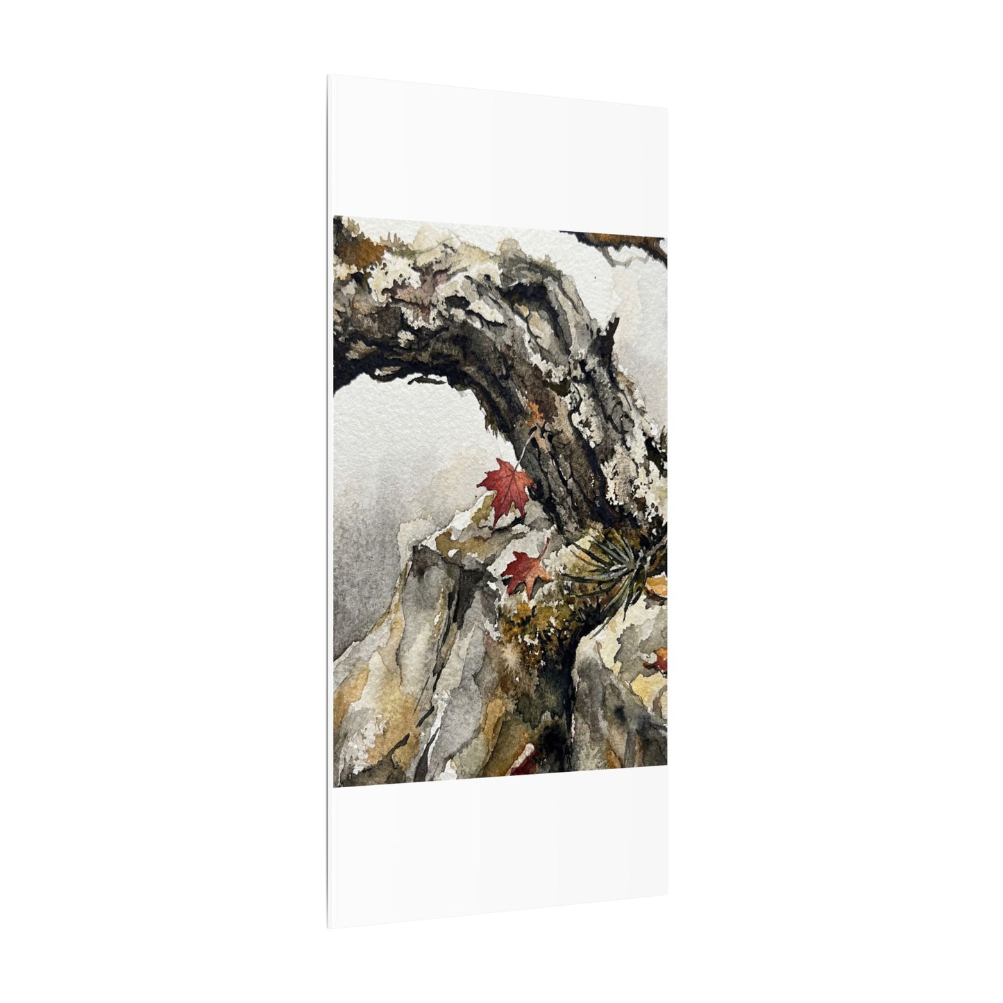 Pine Tree Autumn Canvas Art | Japandi Earthy Design