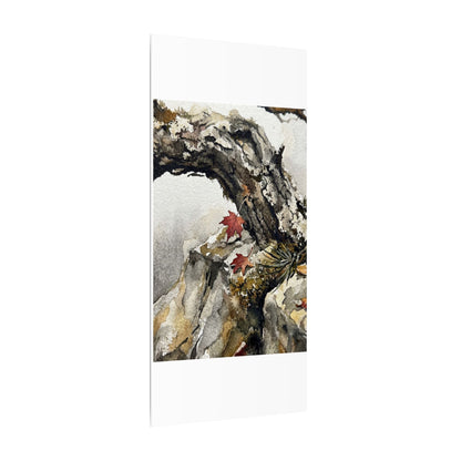 Pine Tree Autumn Canvas Art | Japandi Earthy Design