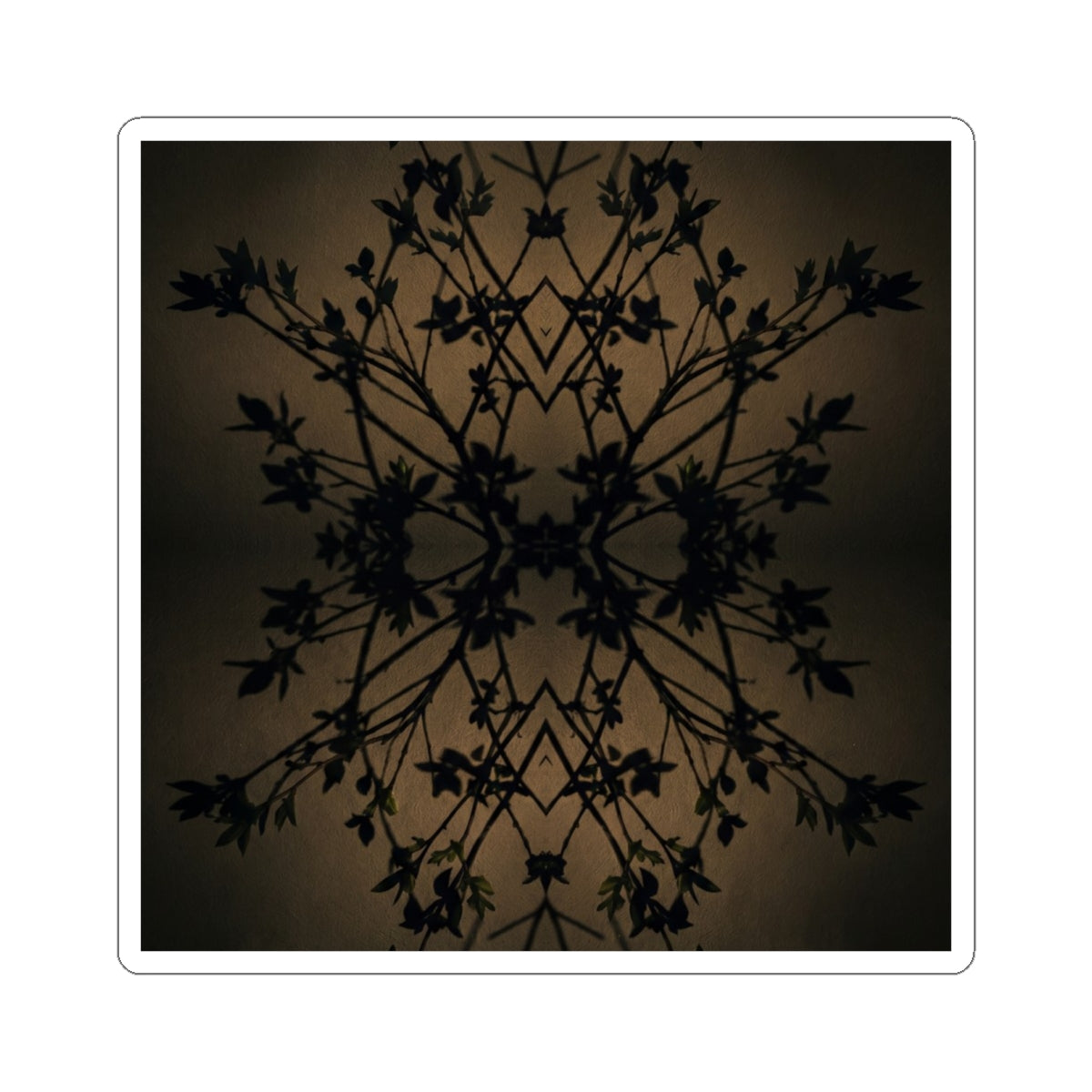 Dark Japandi Shadow Play in Golden Hour | Shadow Zen Sticker