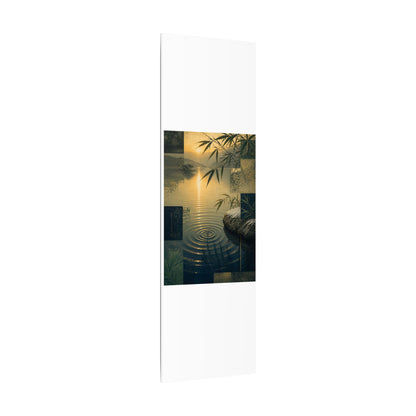 Zen Water Ripple in Golden Hour | Ukiyo E Inspired Canvas Art