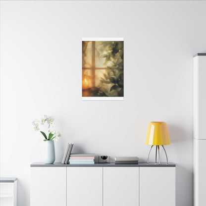 Cozy Shoji Screen Canvas Art - Watercolor Japandi