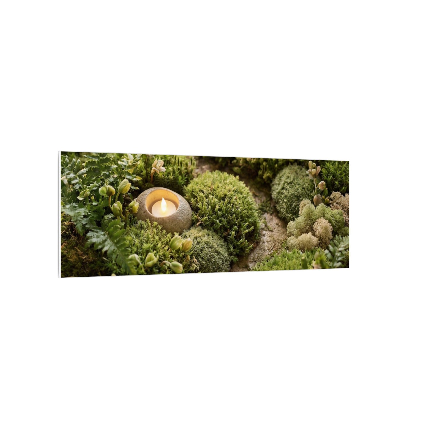 Moss Close Up Japanese Pattern Canvas Art | Neutral Japandi Art