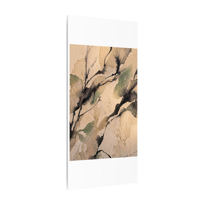 Japandi Shadow Play in Golden Hour | Watercolor Canvas Art