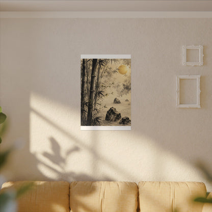 Peaceful Bamboo Grove Canvas Art - Karesansui Zen