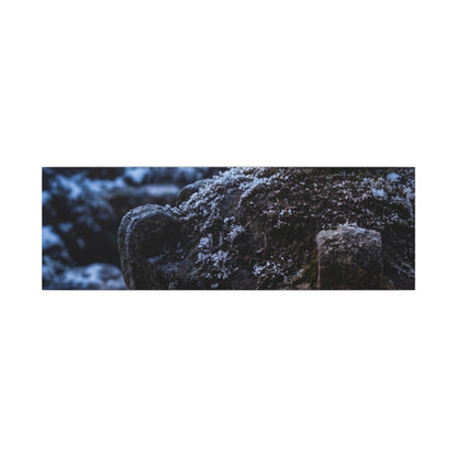 Moody Stone Lantern Canvas Art - Shadow Zen Dark Japandi