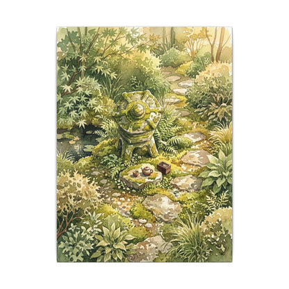 Datsuzoku Stone Lantern Canvas Art - Japandi Watercolor