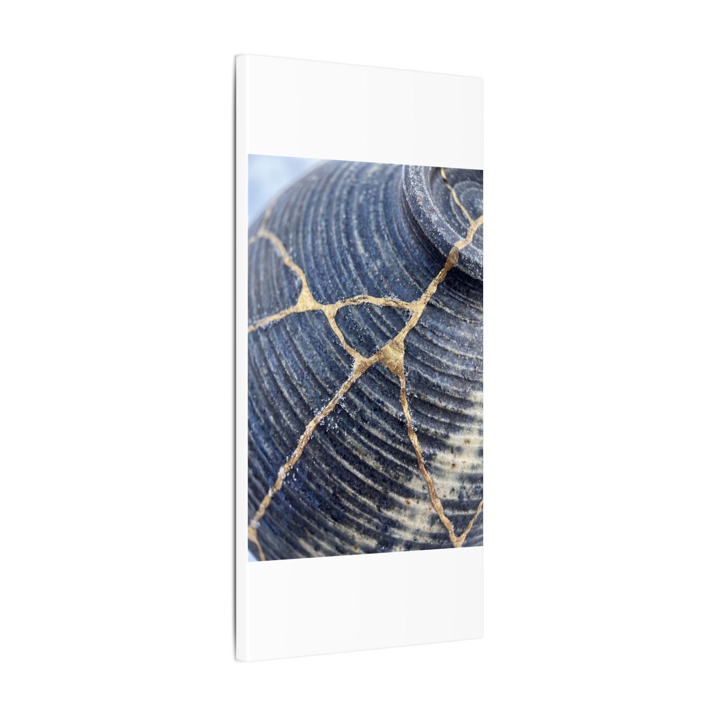 Shibui Water Ripple Canvas Art - Kintsugi Gold Repair