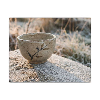 Golden Hour Ceramic Bowl Canvas Art - Japandi Ma