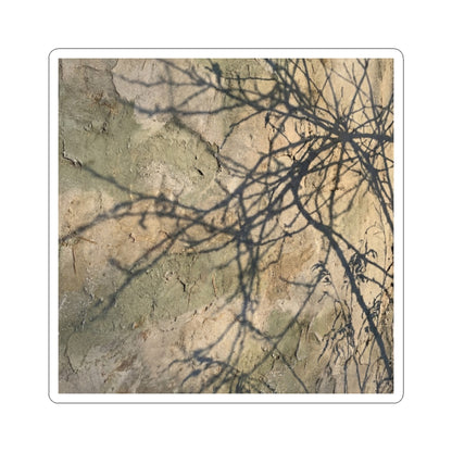 Golden Hour Shadow Play Sticker - Japandi Mono No Aware Art Print