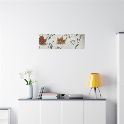 Ceramic Bowl Autumn Canvas Art | Japandi Elegant Design